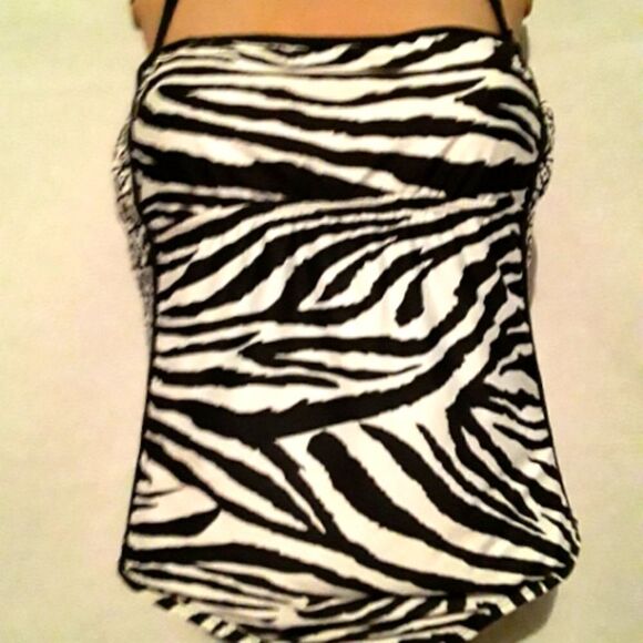 Antonio Melani Bathing Suit One Piece Zebra/Geometric Print Size S - Picture 1 of 7